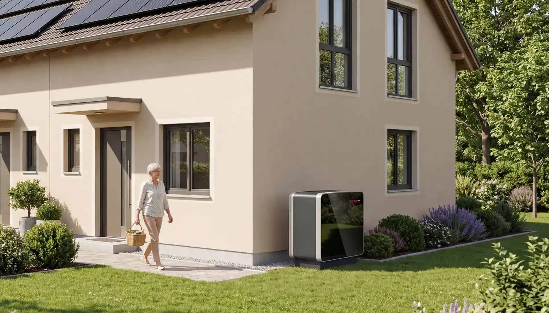 TerraWIN ground source heat pump Windhager TerraWIN installation on house