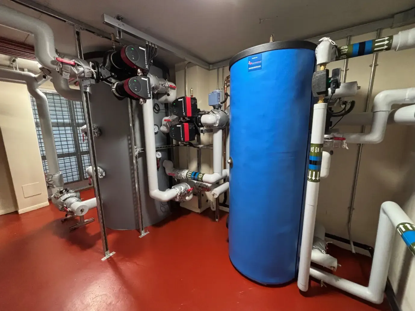 New hot water system