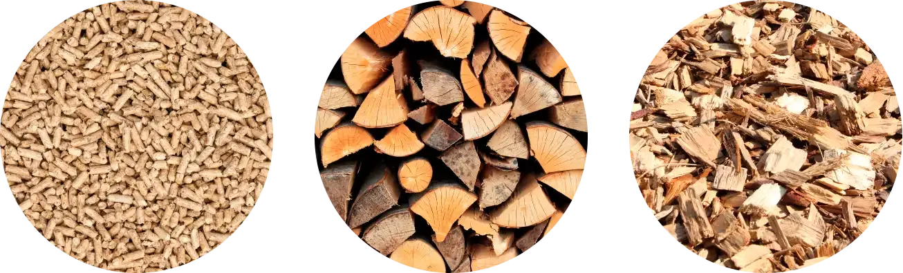 Wood Pellets, Split Logs and Wood Chips
