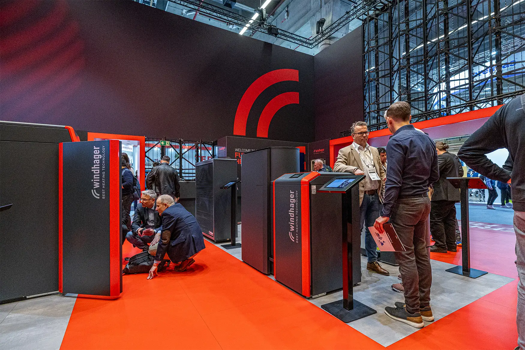 Inside Windhager's exhibition stand at the 2025 ISH Exhibition in Frankfurt