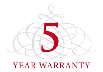5 year warranty badge